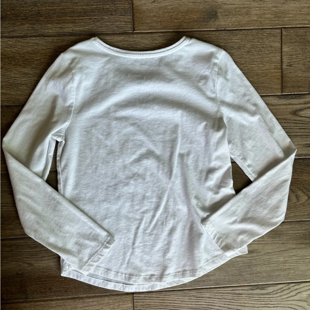 girls SO favorite tee white long sleeve size 7 - Picture 3 of 4